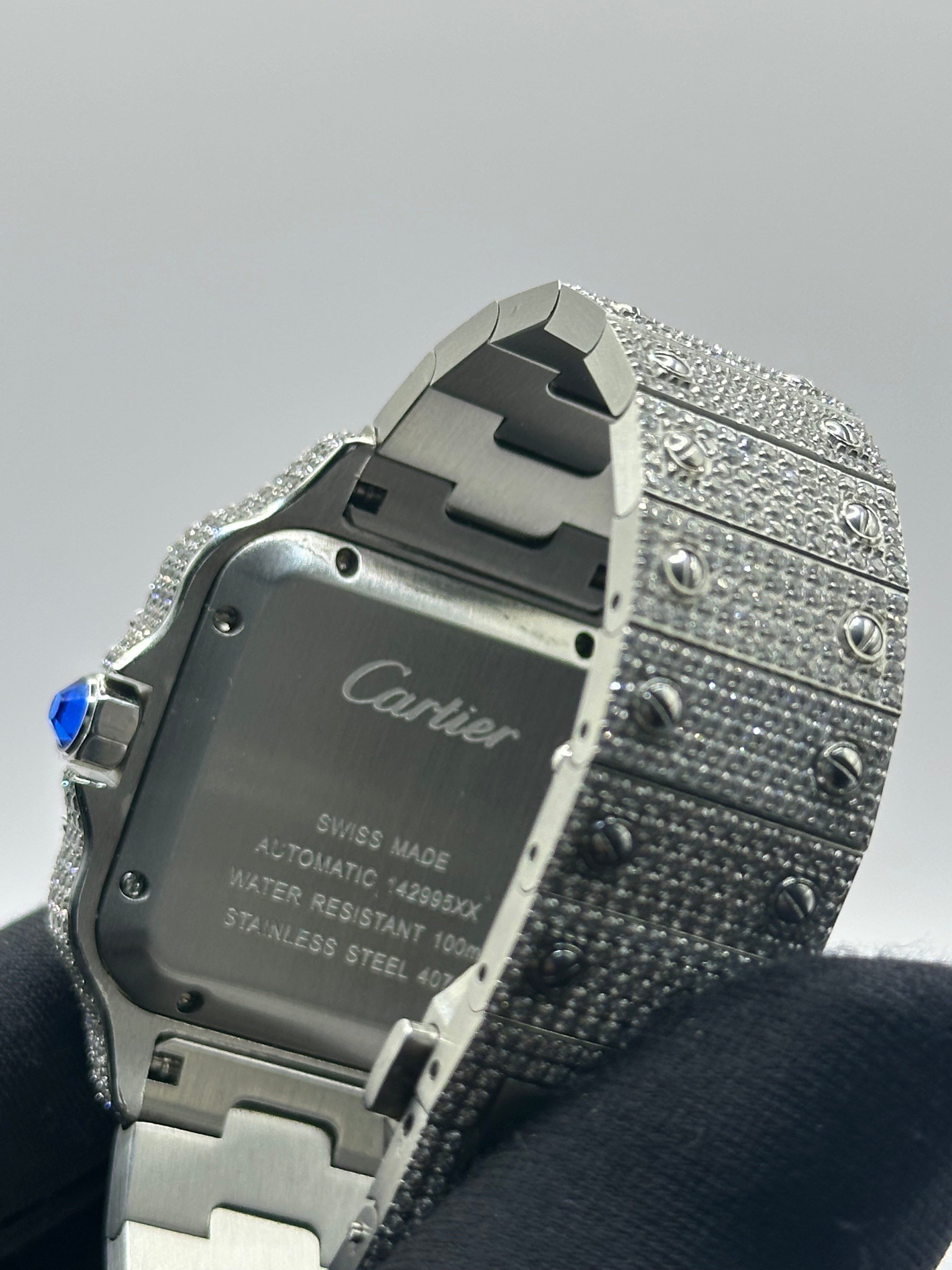 Cartier santos iced out