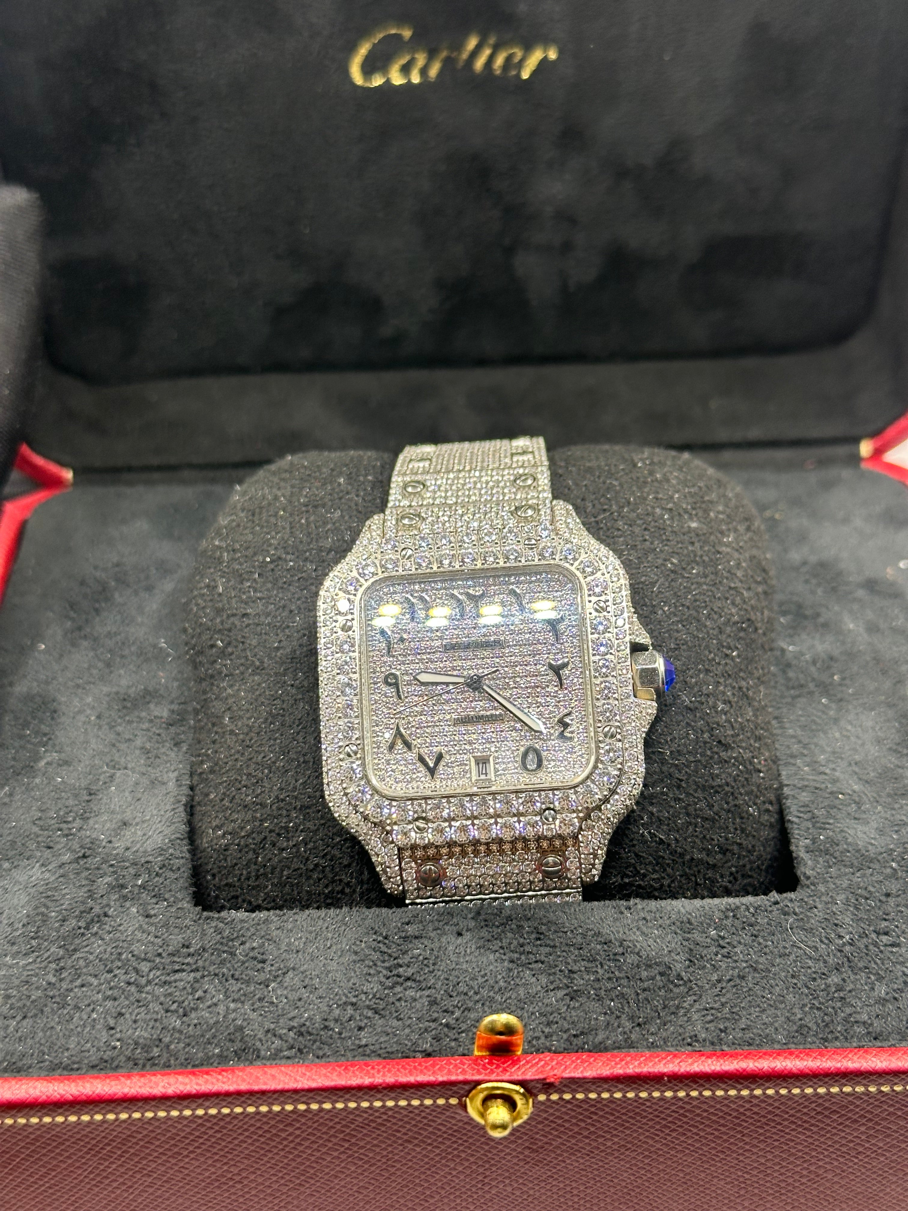 Cartier santos iced out