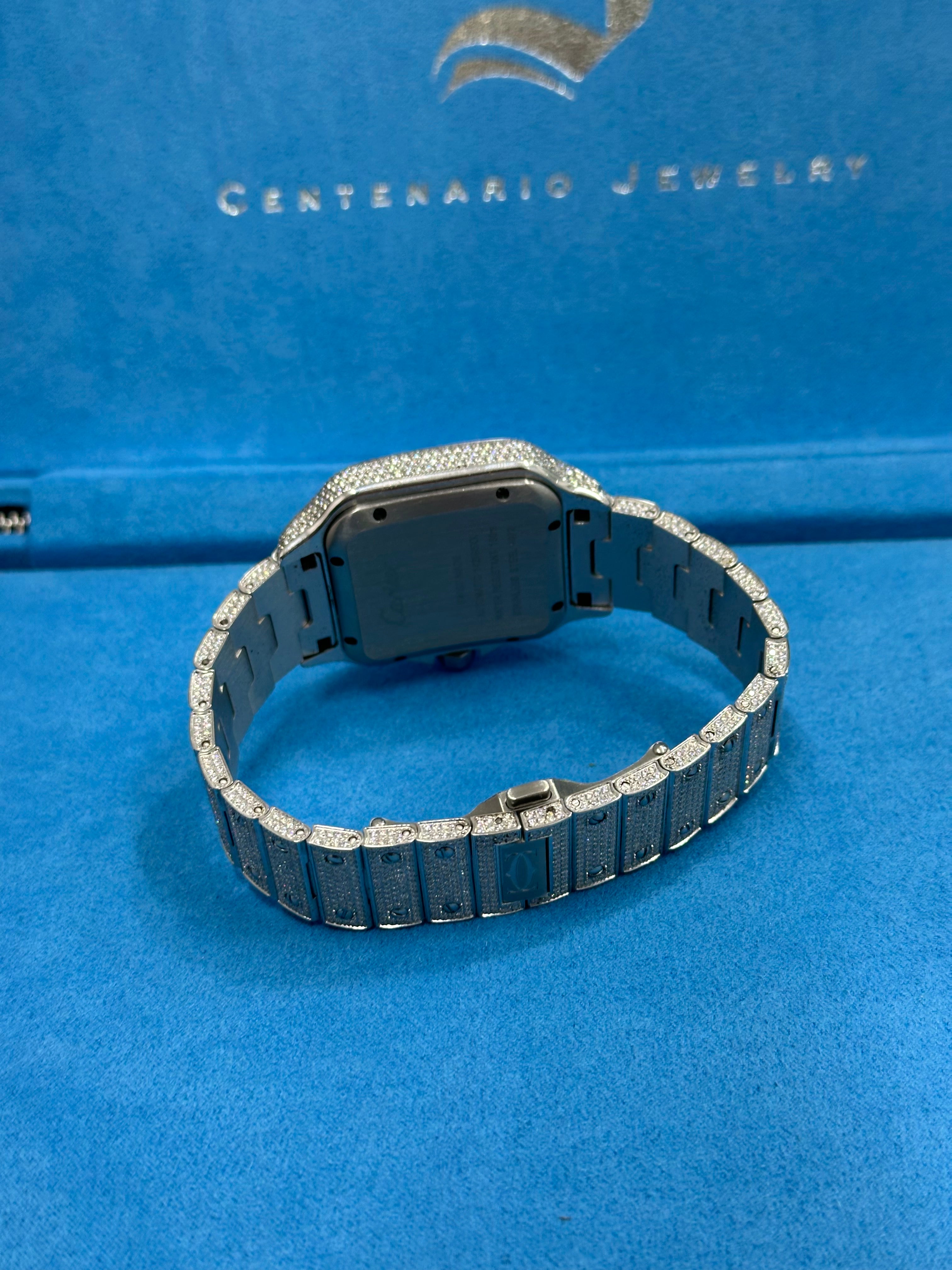 Iced out cartier moissanita