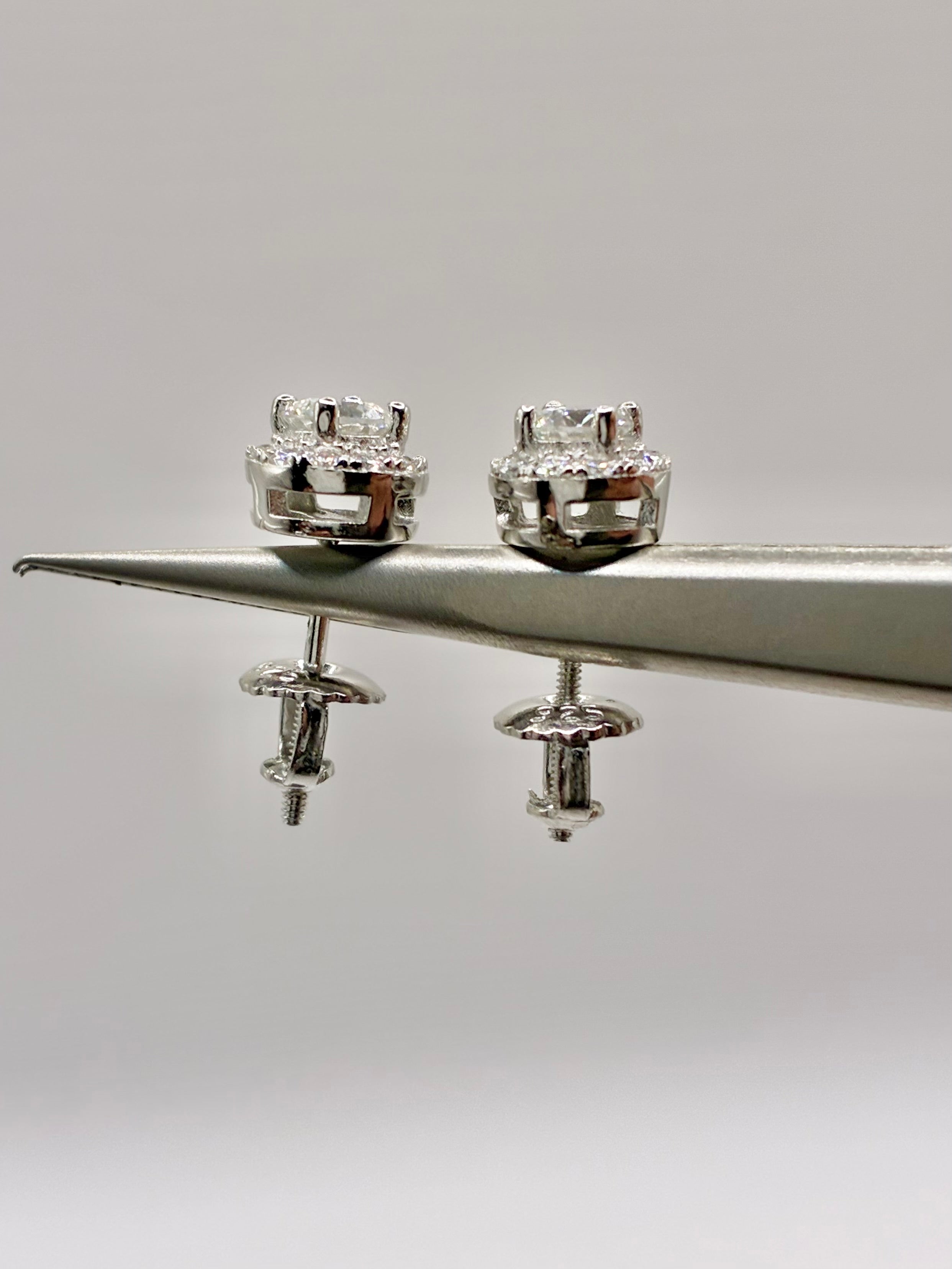 Aretes moissanita