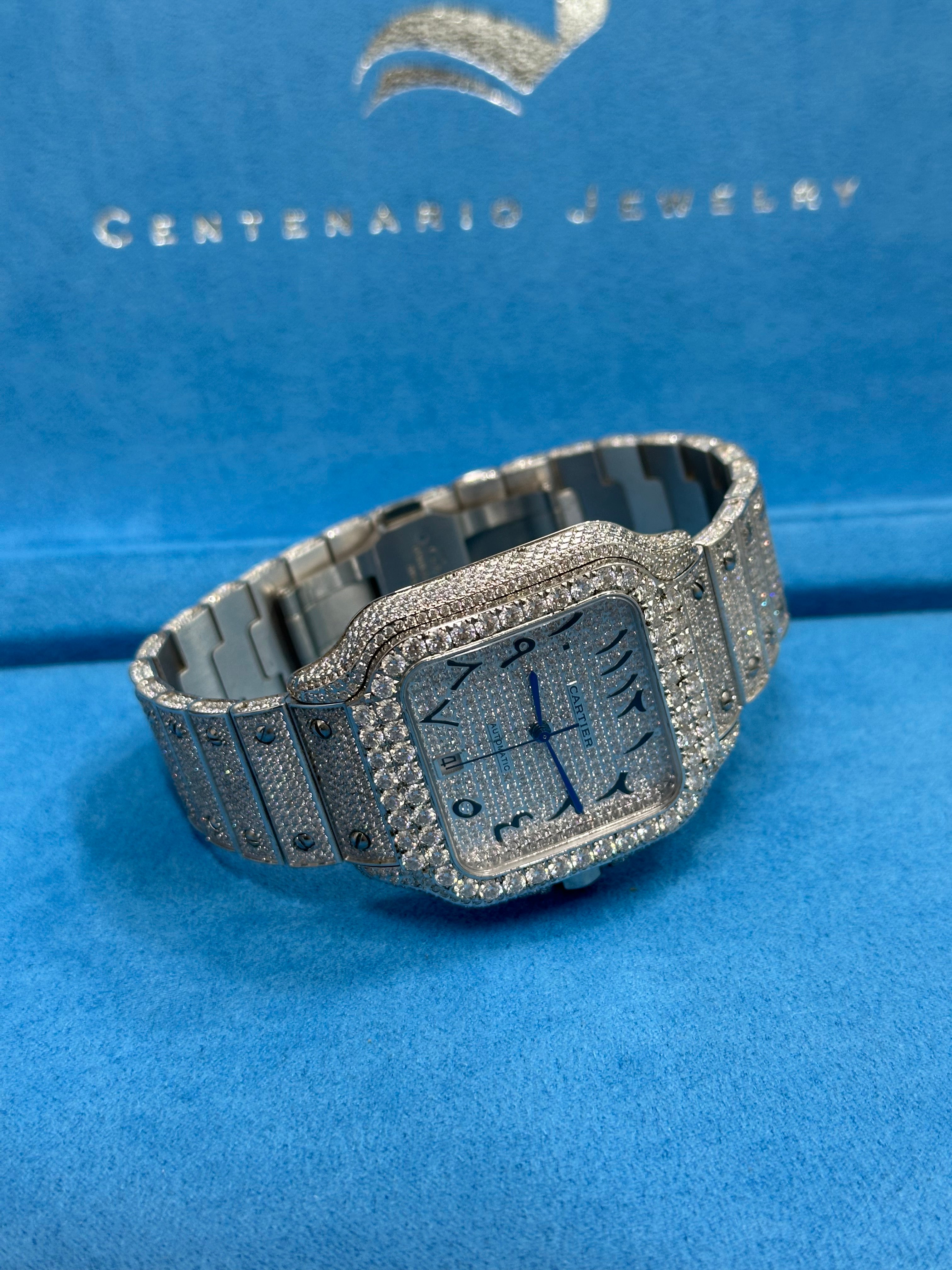 Iced out cartier moissanita