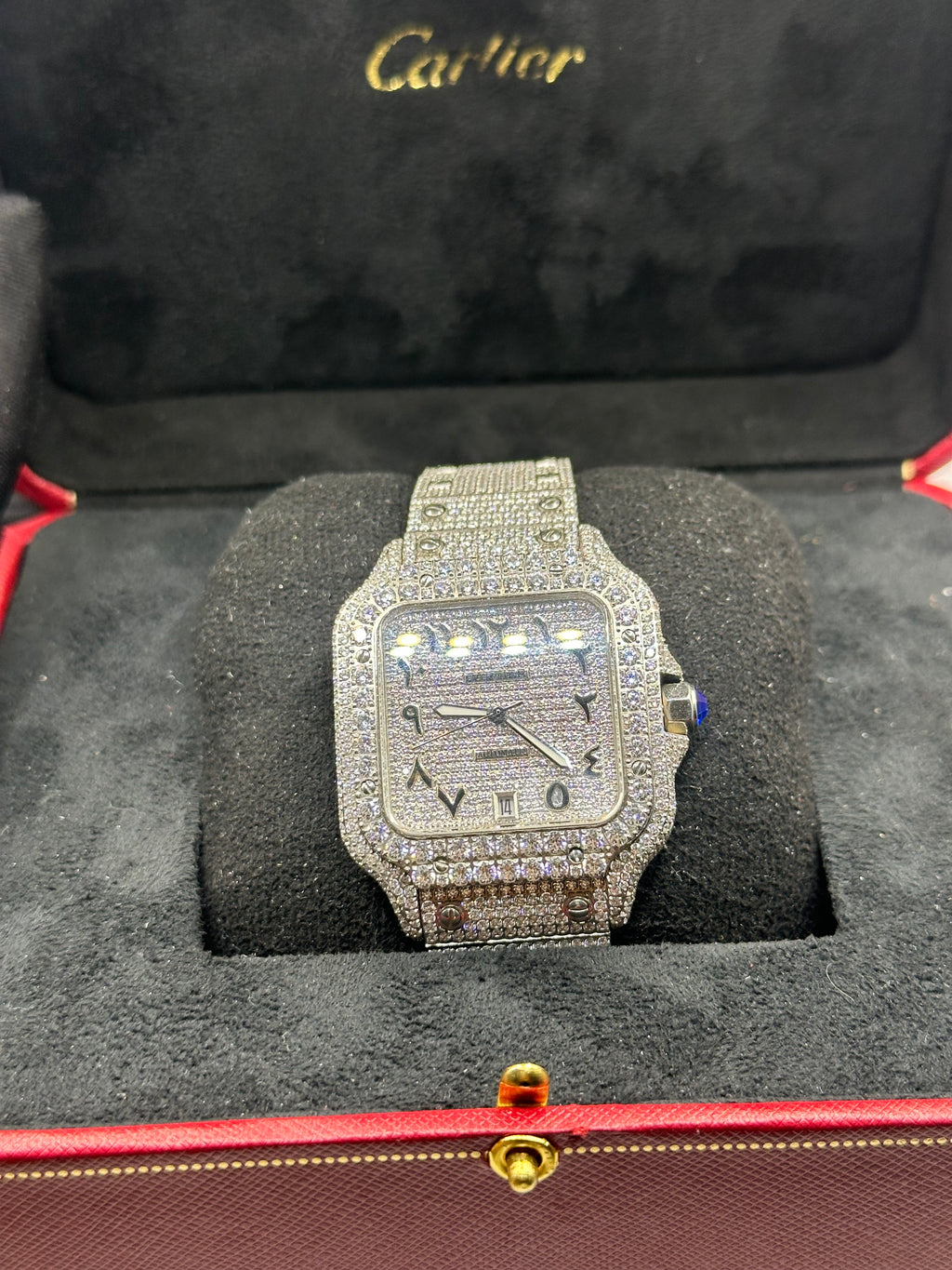 Cartier santos iced out