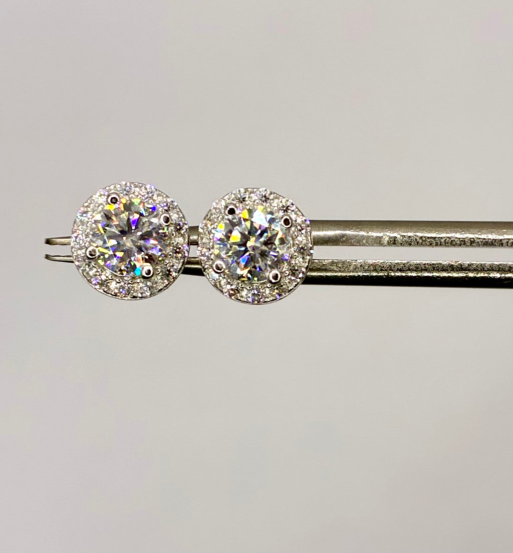 Aretes moissanita