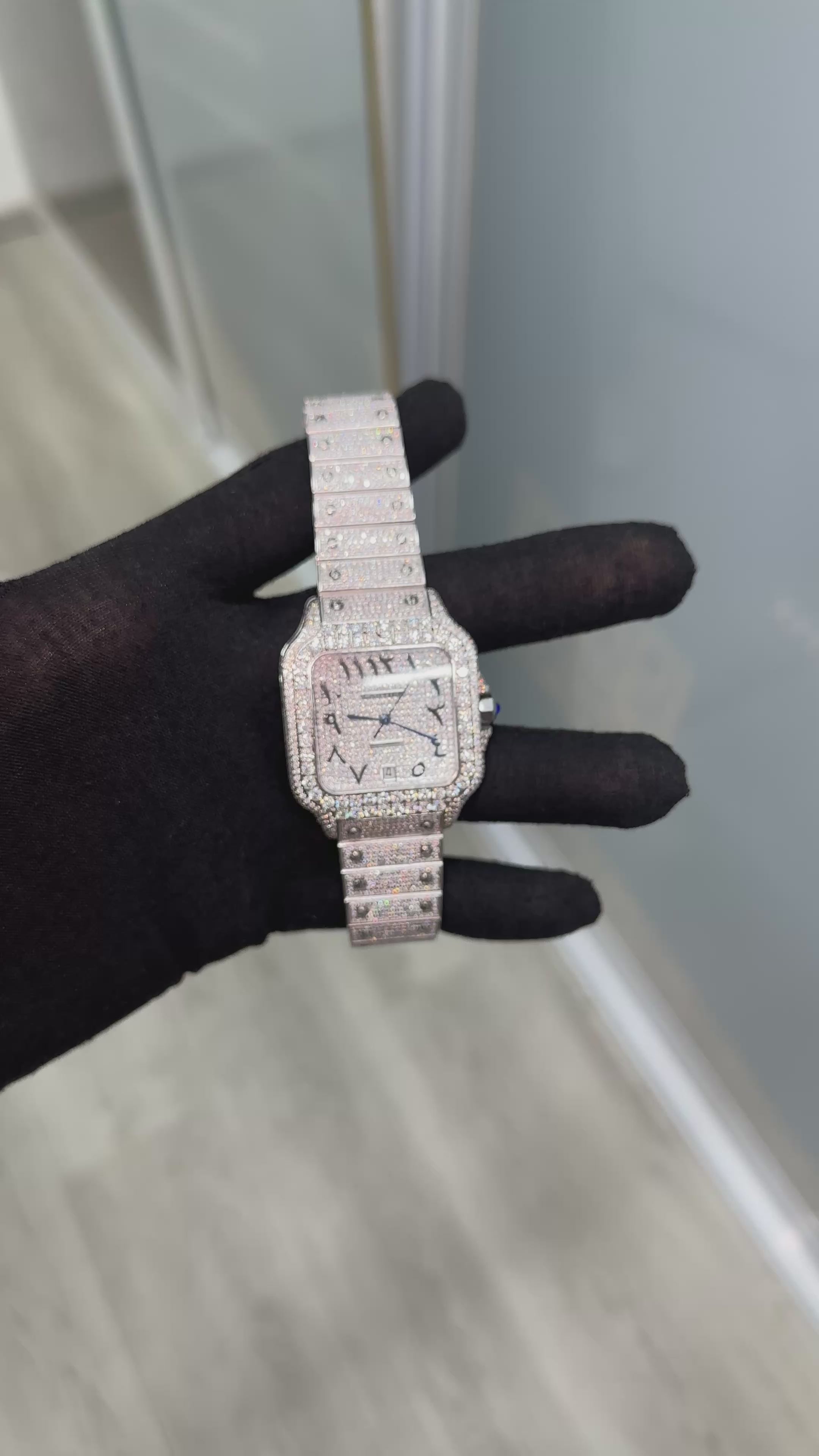 Iced out cartier moissanita